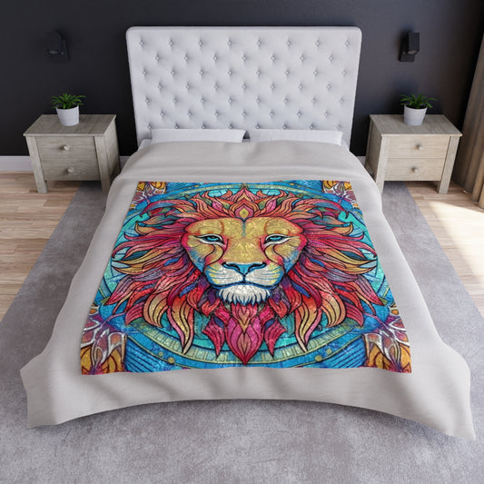 Astrological Leo - Cosmic Zodiac Constellation, Lion Symbol Art - Crushed Velvet Blanket