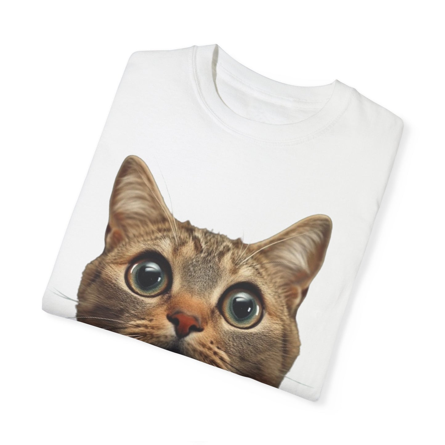 Overstimulated Cat, Over Stimulated Graphic Kitten, Funny Gift, Unisex Garment-Dyed T-shirt