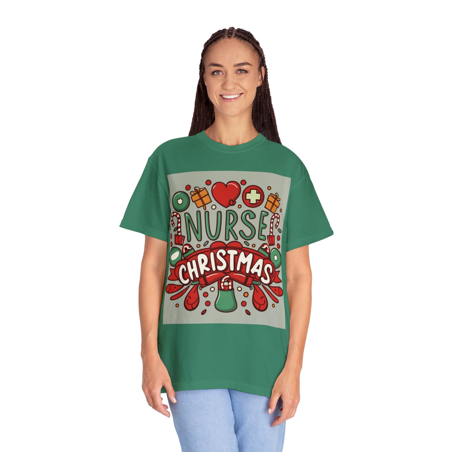 Nurse Christmas Holiday - Unisex Garment-Dyed T-shirt