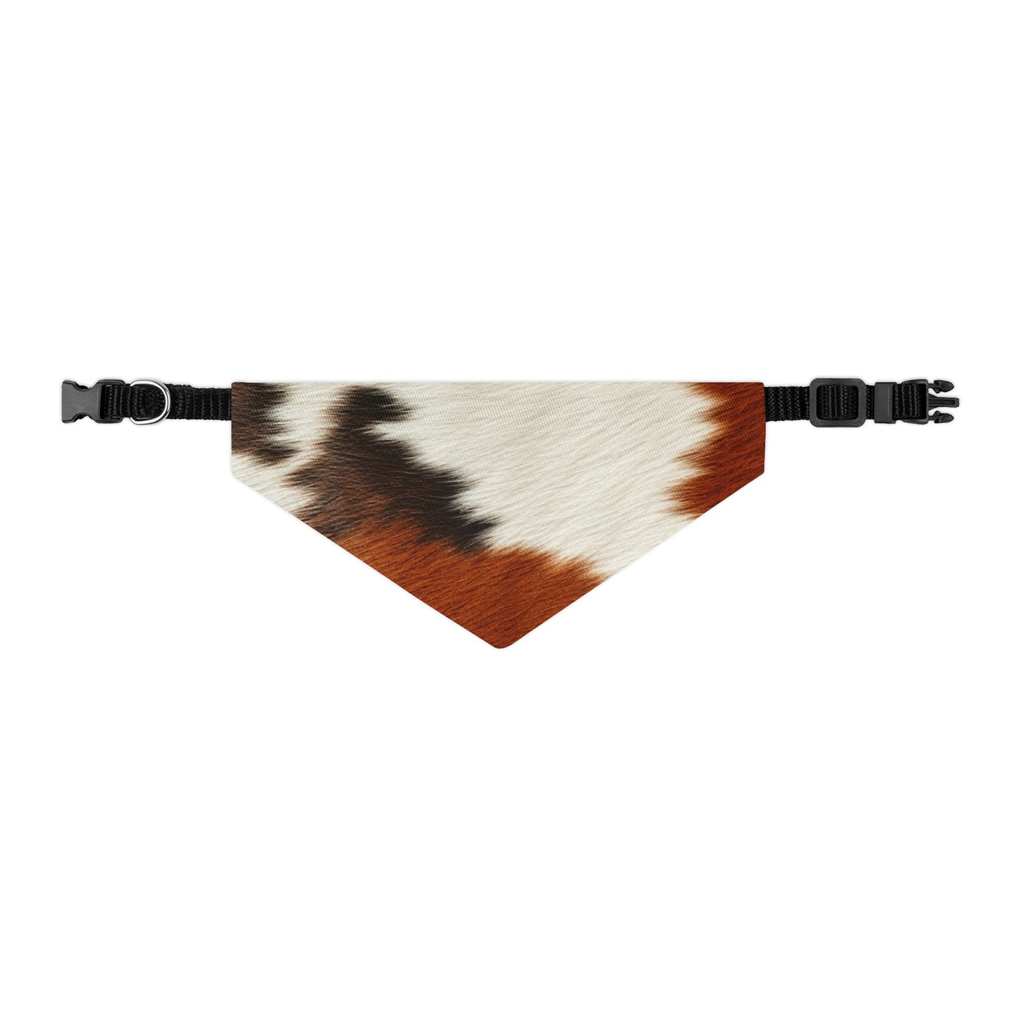 Hair Cowhide Leather Natural Design Tough Durable Rugged Style - Dog & Pet Bandana Collar