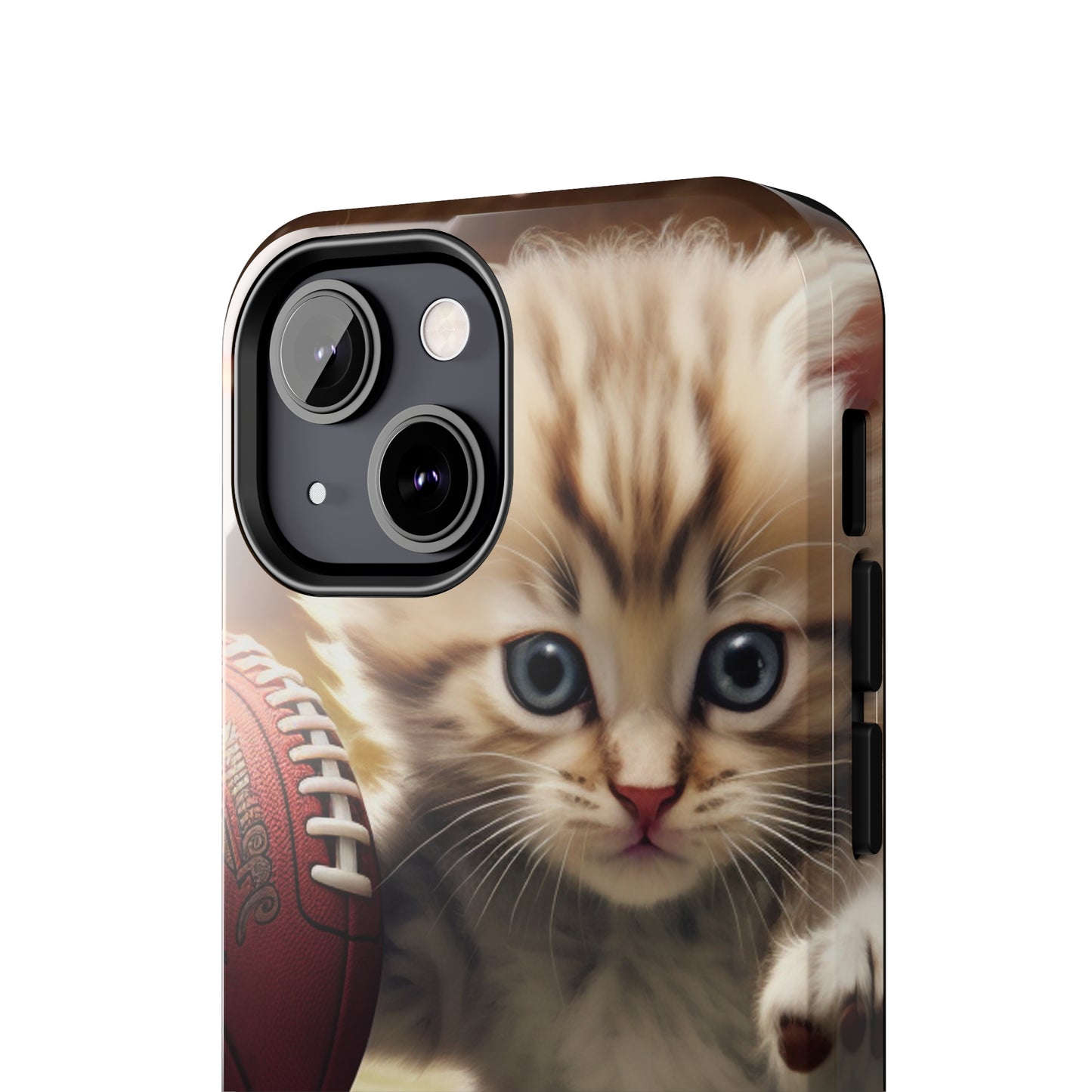 Football Kitty Fantasy: Feline Cat American Sport Quarterback - Tough Phone Cases