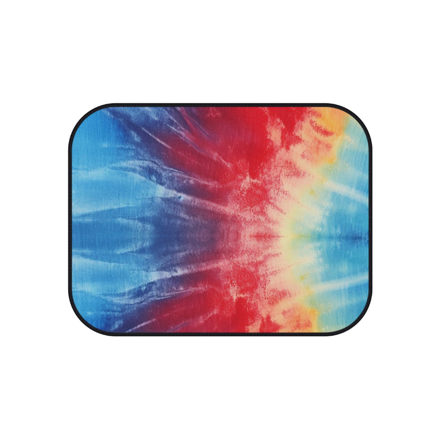 Denim Rainbow Tie-Dye: Espectáculo de diseño de tela multicolor vibrante - Alfombrillas para coche (Juego de 4) 