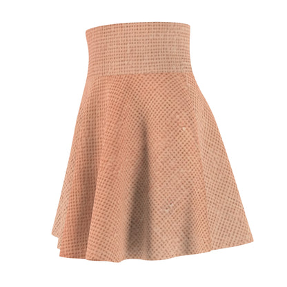 Soft Pink-Orange Peach: Denim-Inspired, Lush Fabric - Women's Skater Skirt (AOP)