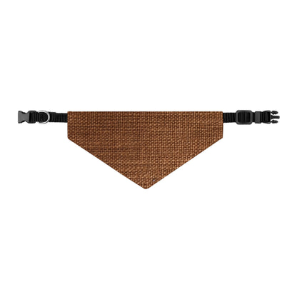 Luxe Dark Brown: Denim-Inspired, Distinctively Textured Fabric - Dog & Pet Bandana Collar