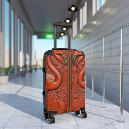 Flamingo Artisan Carved Cabinet Suitcase