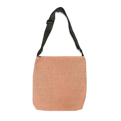 Soft Pink-Orange Peach: Denim-Inspired, Lush Fabric - Adjustable Tote Bag (AOP)