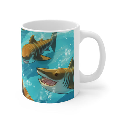 Tiger Shark: Ocean Marine Wildlife - Underwater - Ceramic Mug 11oz