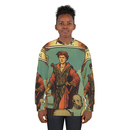 Tarot Místico - Representación artística de la carta del tonto - Sudadera unisex (AOP) 