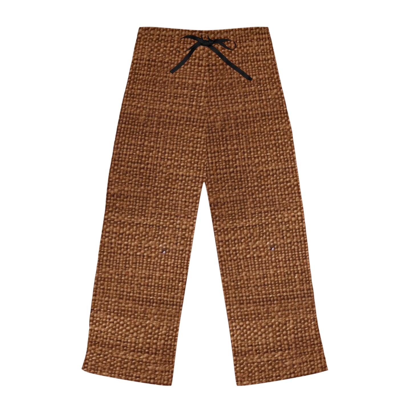 Luxe Dark Brown: Denim-Inspired, Distinctively Textured Fabric - Women's Pajama Pants (AOP)