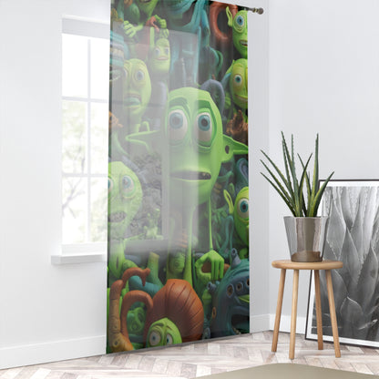 Toy Alien Story Space Character Galactic UFO Anime Cartoon - Window Curtain