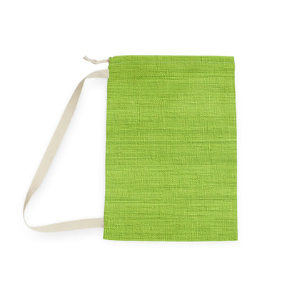 Lush Grass Neon Green: Denim-Inspired, Springtime Fabric Style - Laundry Bag