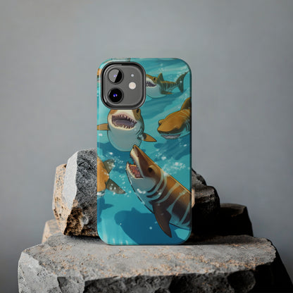 Tiger Shark: Ocean Marine Wildlife - Underwater - Tough Phone Cases