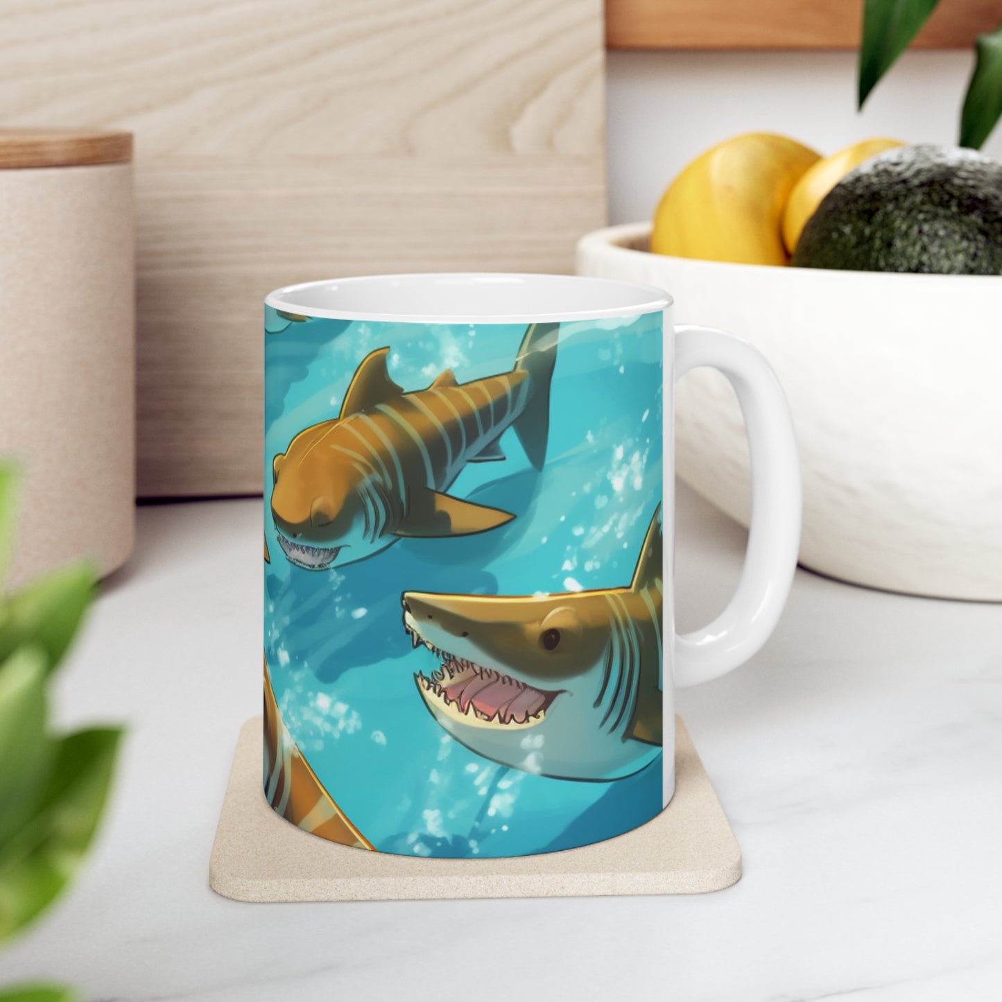 Tiger Shark: Ocean Marine Wildlife - Underwater - Ceramic Mug 11oz