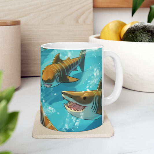 Tiger Shark: Ocean Marine Wildlife - Underwater - Ceramic Mug 11oz