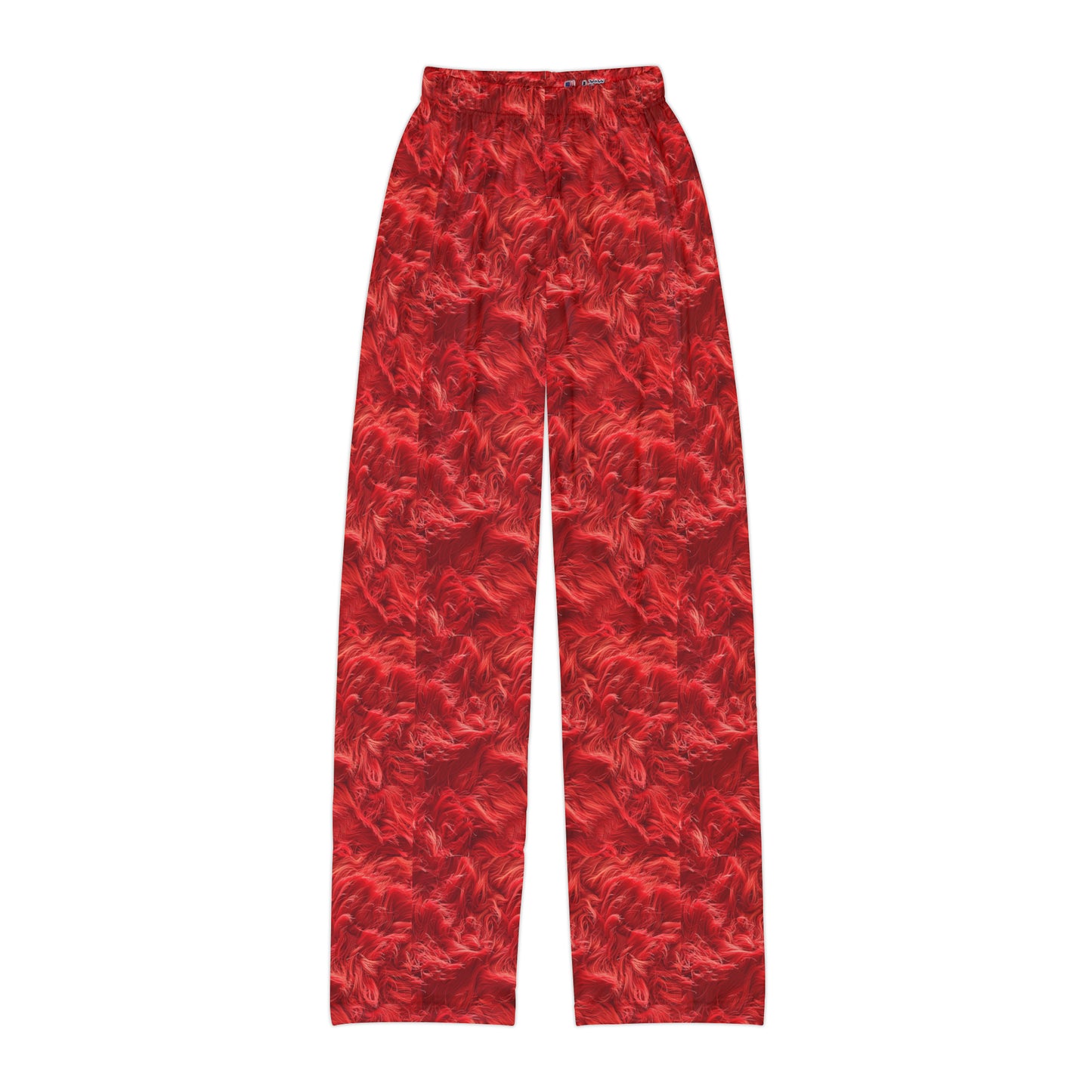 Fuzzy Infinity Pjs Red, Stylish Gift, Kids Pajama Pants (AOP)