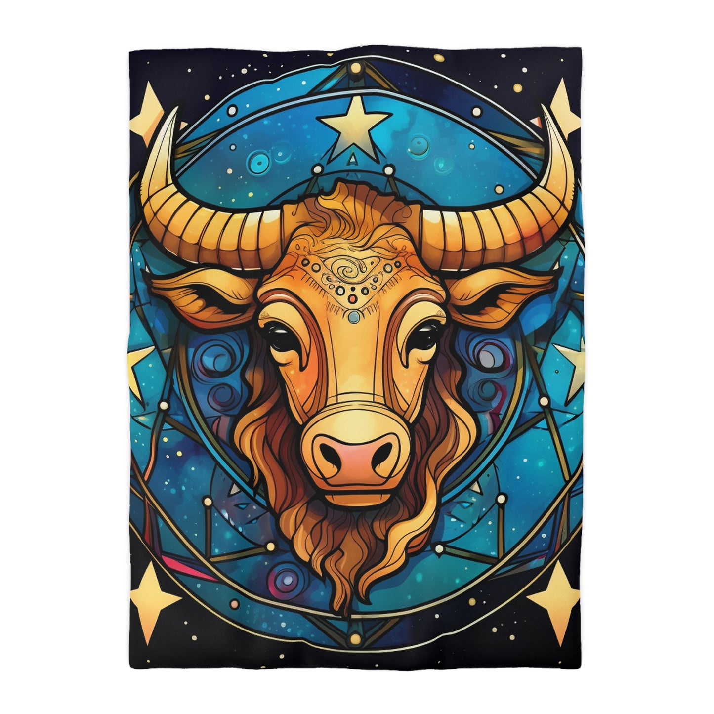 Taurus Constellation Zodiac Sign Astrology Cosmic Art - Microfiber Duvet Cover