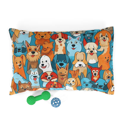 Cute Cartoon Dogs Whimsical Pattern Design - Pet Bed