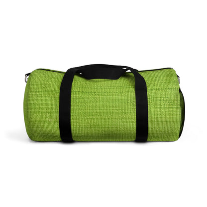 Lush Grass Neon Green: Denim-Inspired, Springtime Fabric Style - Duffel Bag