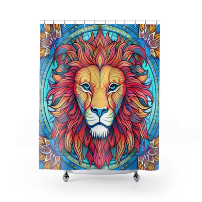 Astrological Leo - Cosmic Zodiac Constellation, Lion Symbol Art - Shower Curtains