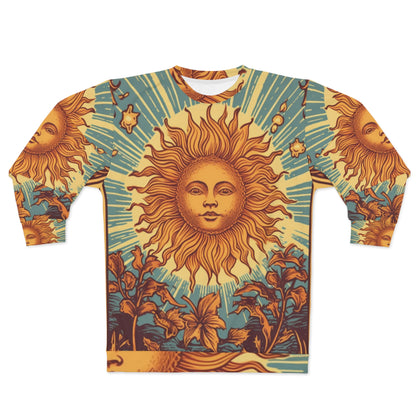 Carta del Tarot del Sol Símbolo de crecimiento, vida y resplandor - Sudadera unisex (AOP) 