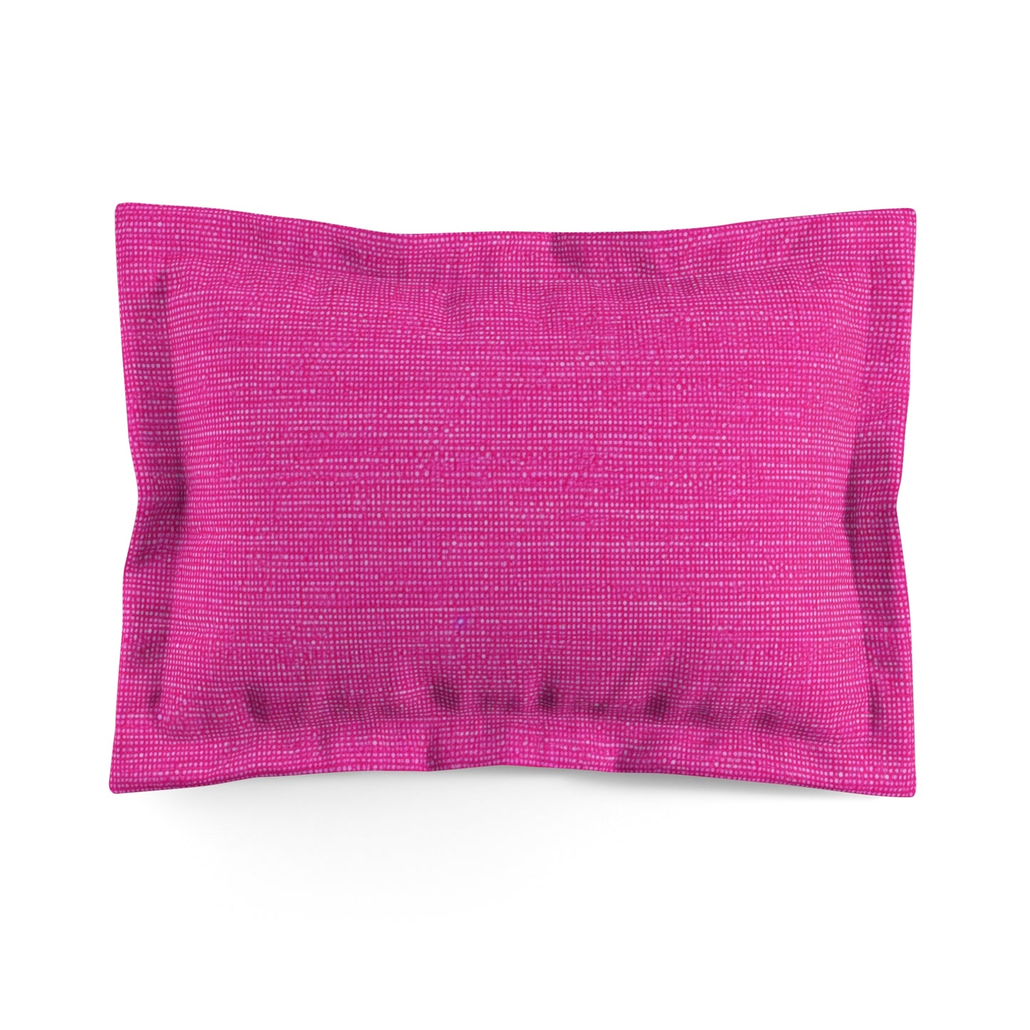 Hot Neon Pink Doll Like: Denim-Inspired, Bold & Bright Fabric - Microfiber Pillow Sham