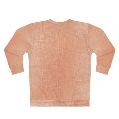 Soft Pink-Orange Peach: Denim-Inspired, Lush Fabric - Unisex Sweatshirt (AOP)