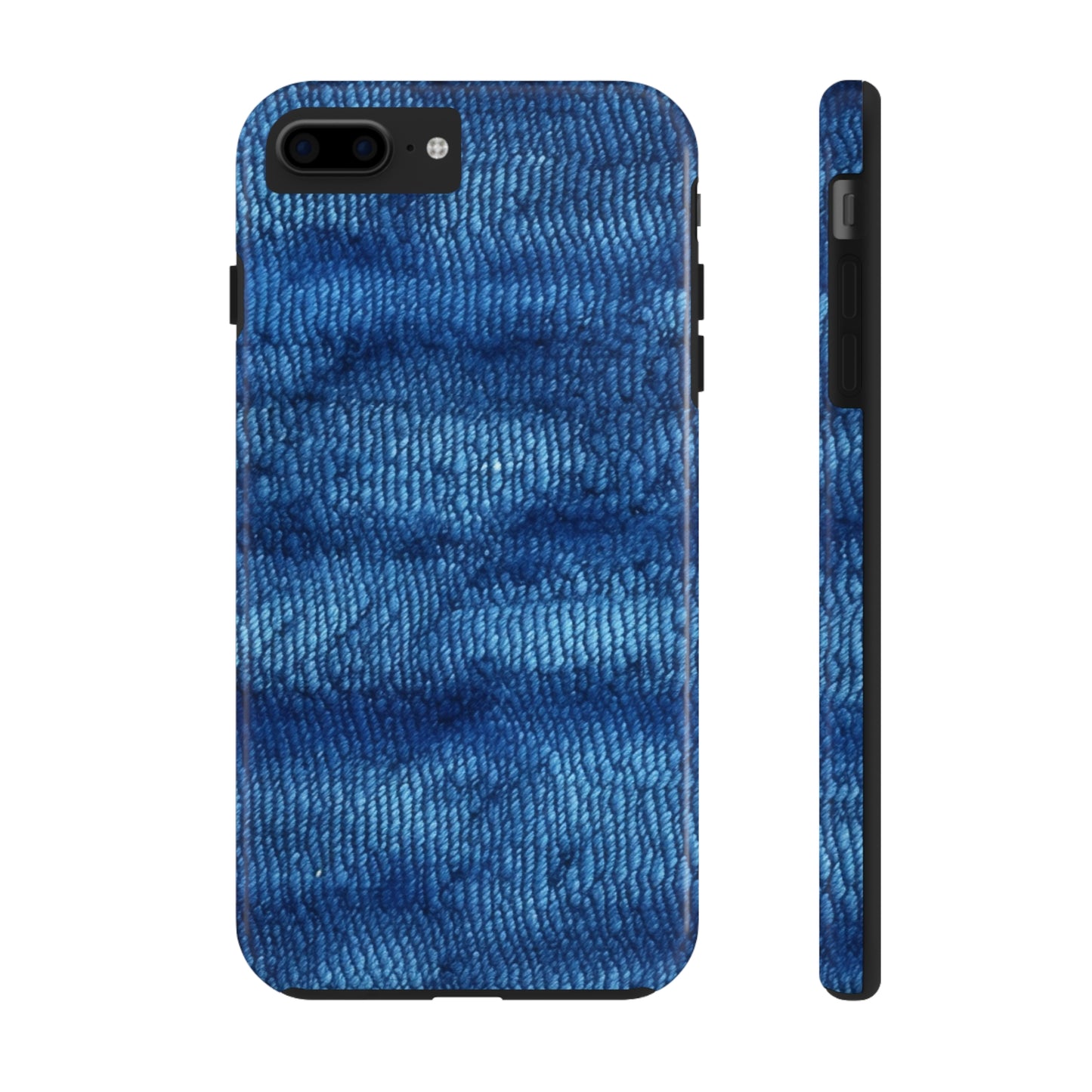 Blue Spectrum: Denim-Inspired Fabric Light to Dark - Tough Phone Cases