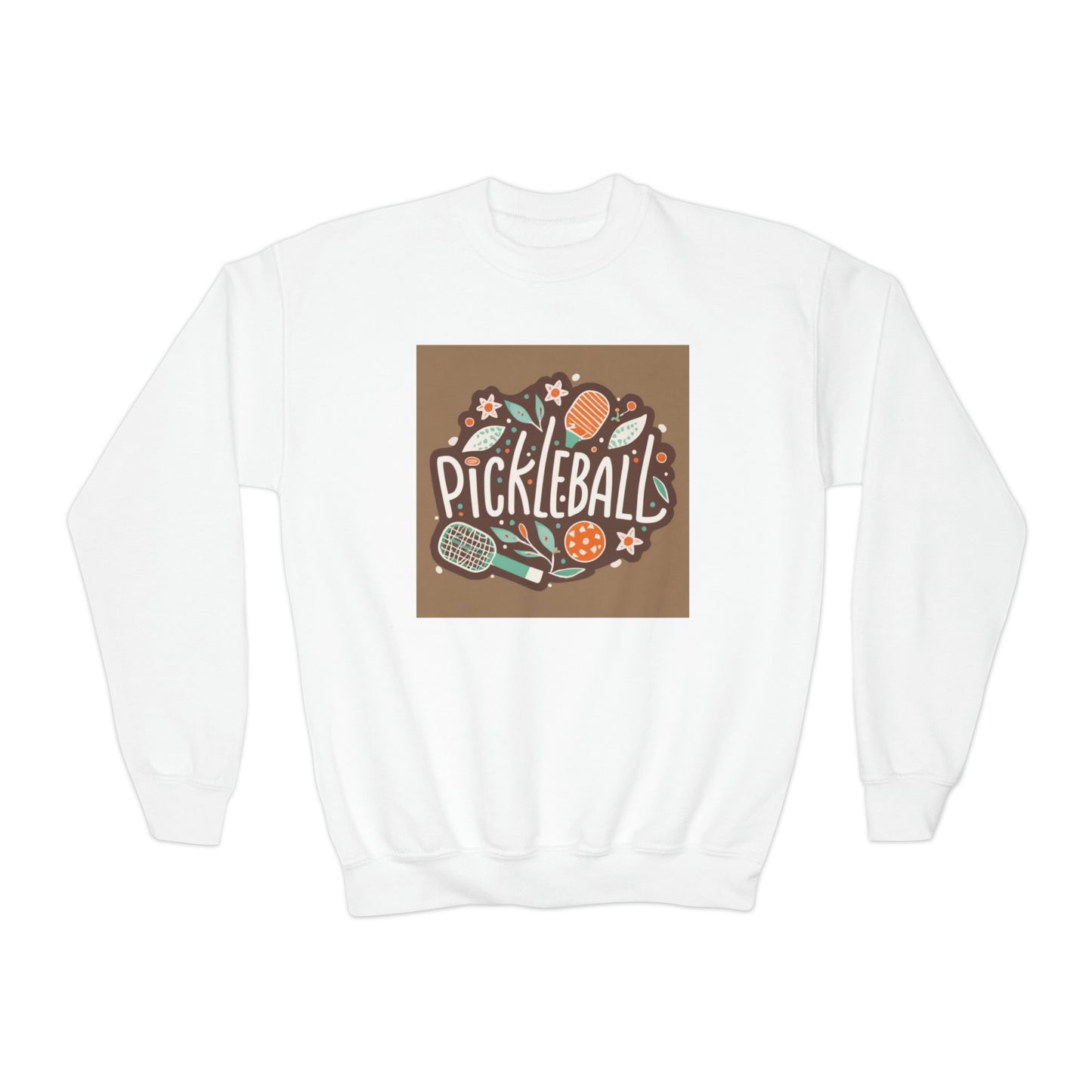 Pickleball Boho Graphic - Regalo deportivo - Sudadera con cuello redondo juvenil 