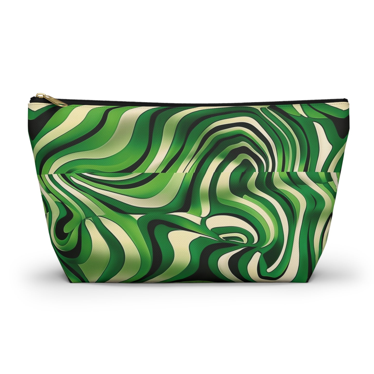 Disco Zebra Green - Accessory Pouch w T-bottom