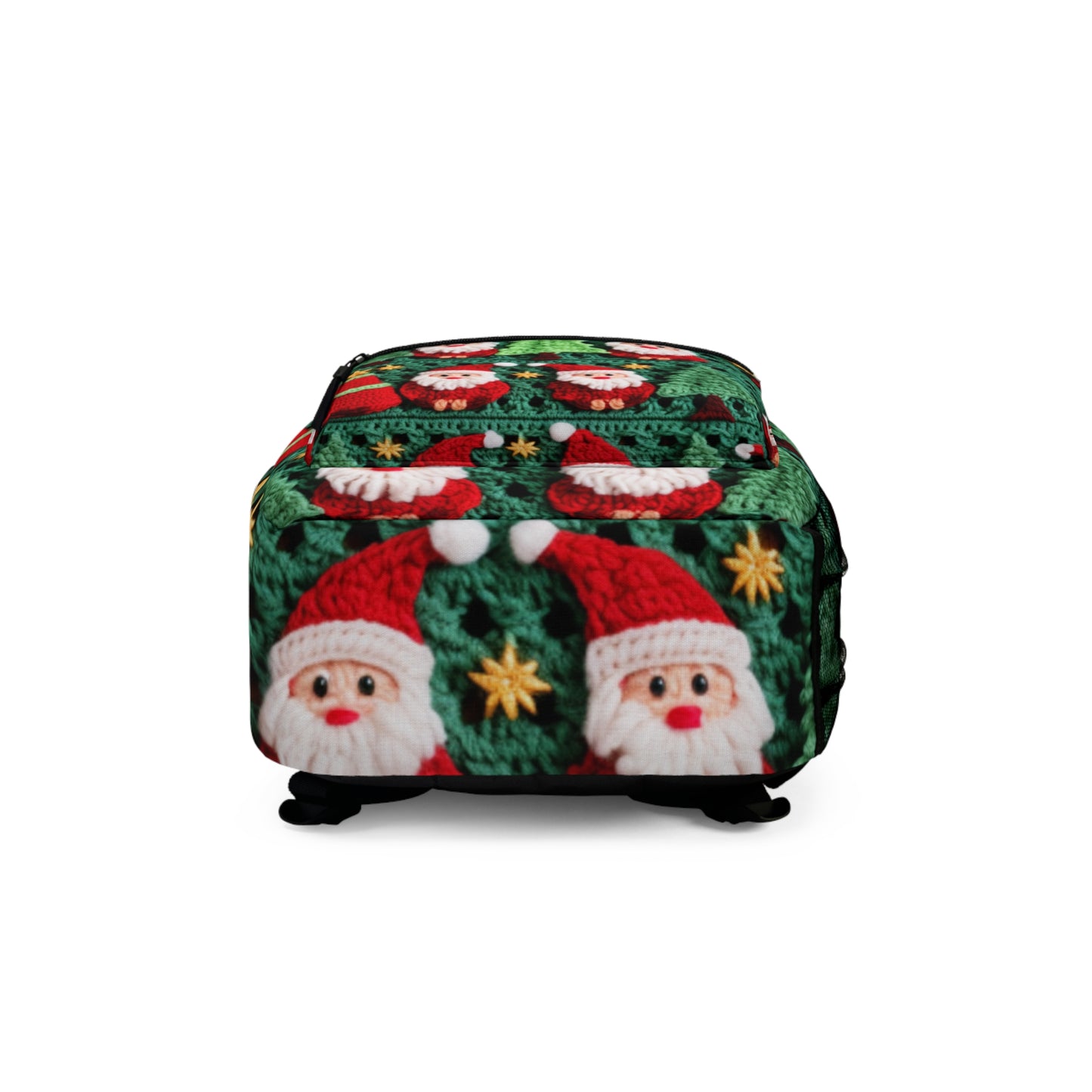 Patrón de ganchillo de Papá Noel, diseño navideño, decoración festiva, motivo de Papá Noel. Perfecto para la celebración navideña - Mochila 