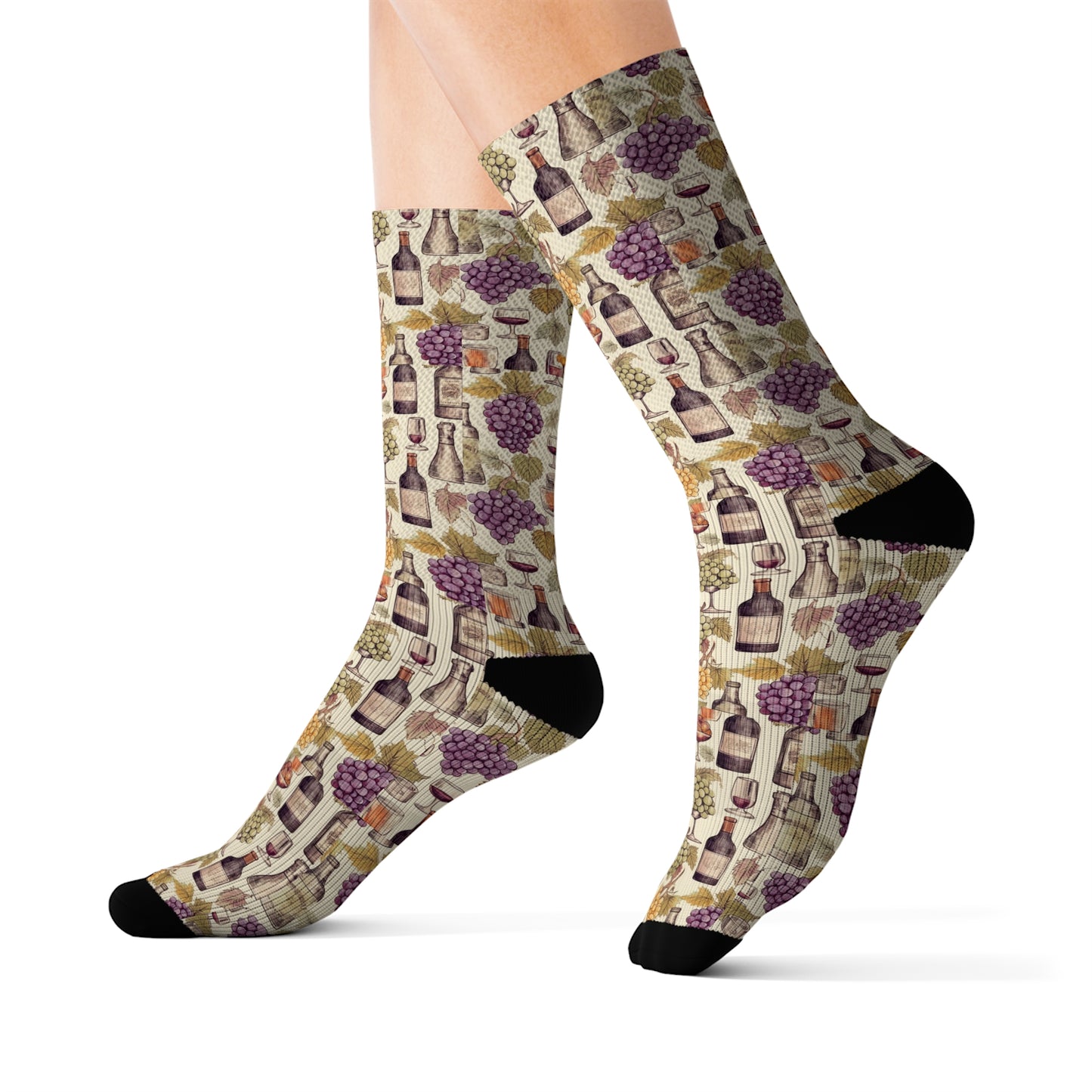 Wine Sublimation Socks