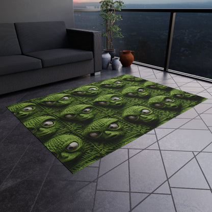 Alien Granny Square Crochet - Galacitc Space Sci fi Fantasy Theme - Outdoor Rug