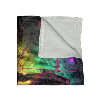 Colorful Sagittarius Zodiac Sign - Star Universe Theme - Crushed Velvet Blanket