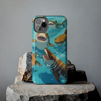 Tiger Shark: Ocean Marine Wildlife - Underwater - Tough Phone Cases