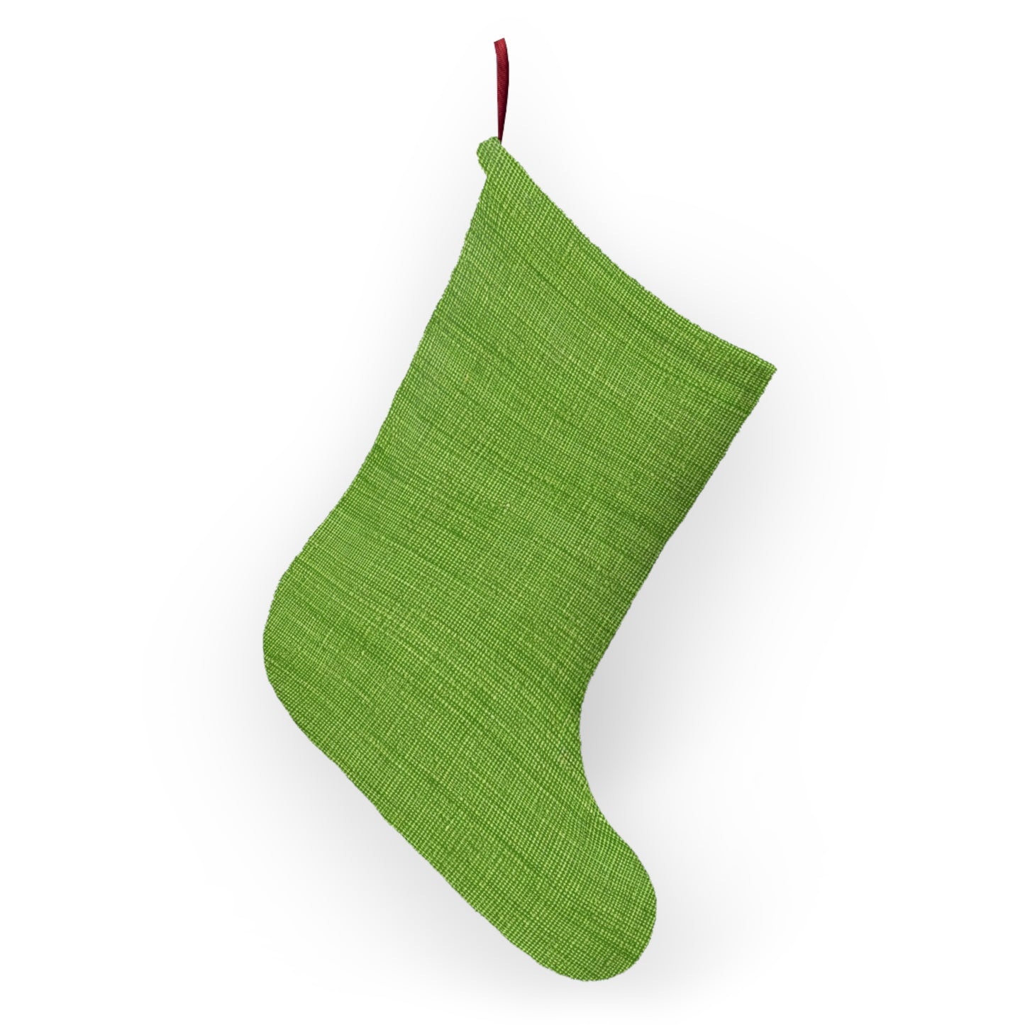 Olive Green Denim-Style: Seamless, Textured Fabric - Christmas Stockings