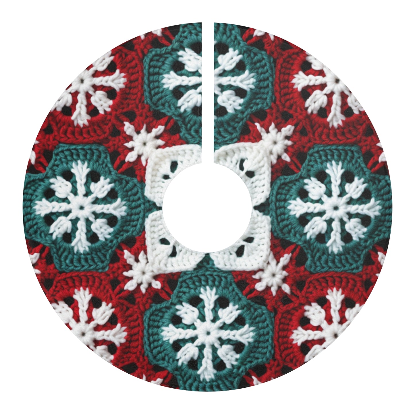 Christmas Snowflake Crochet, Festive Yuletide, Winter Wonderland Craft, Ice Crystal, Holiday Decor, Seasonal Adornments - Christmas Tree Skirts