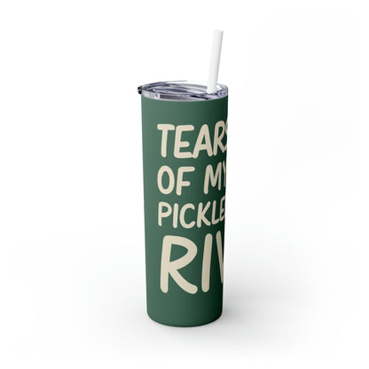 Pickleball Gift - Skinny Tumbler with Straw, 20oz