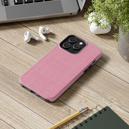 Pastel Rose Pink: Denim-Inspired, Refreshing Fabric Design - Tough Phone Cases