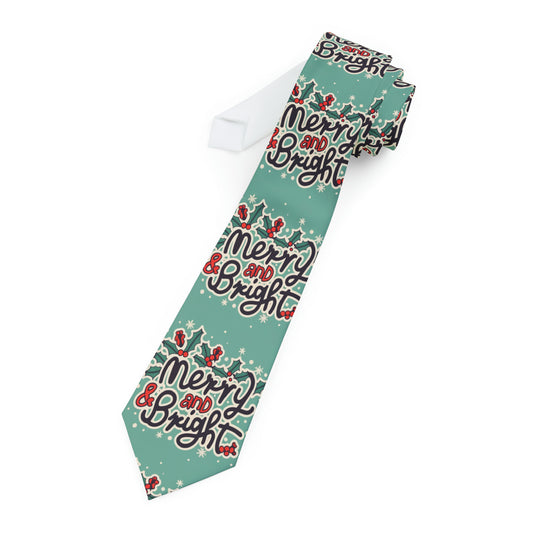 Merry and Bright Christmas Theme Holiday - Necktie