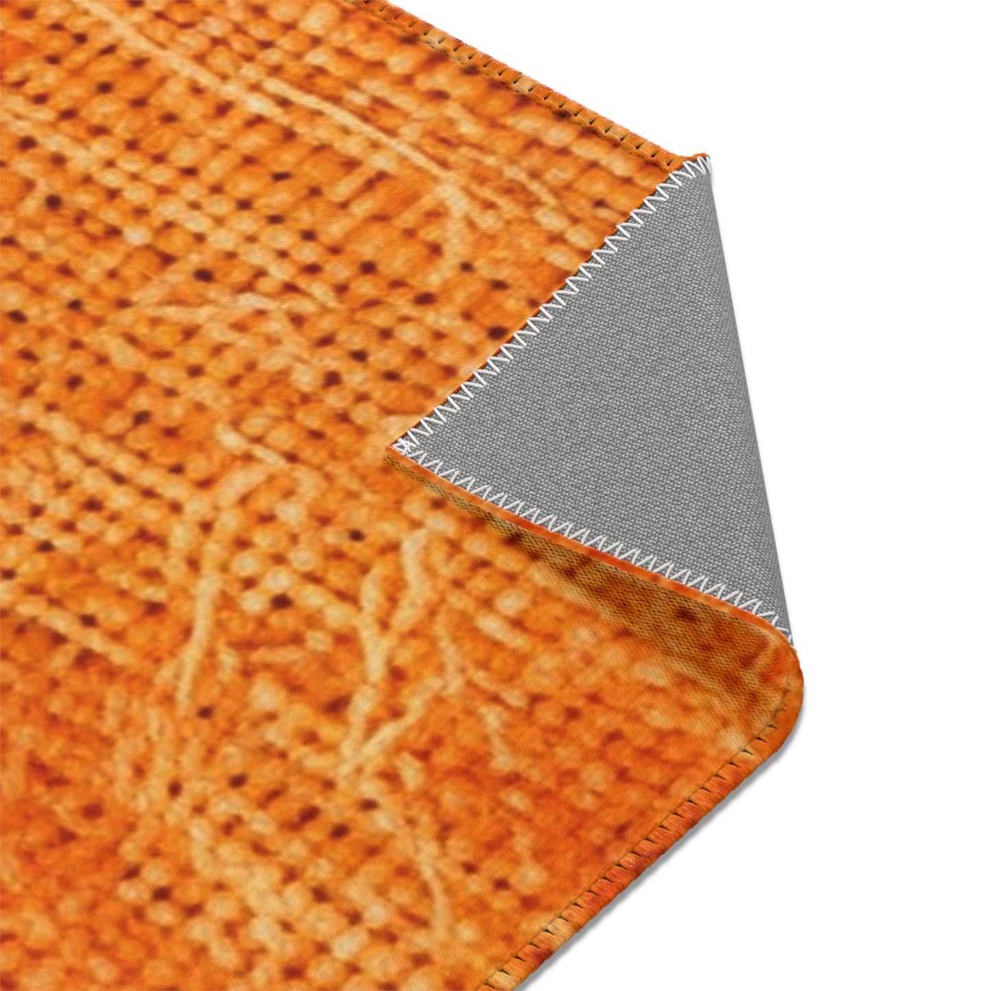 Burnt Orange/Rust: Denim-Inspired Autumn Fall Color Fabric - Area Rugs