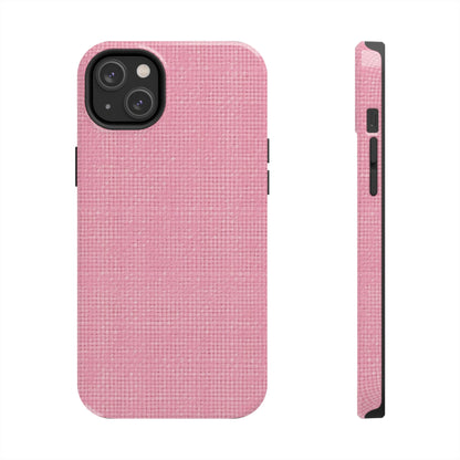 Pastel Rose Pink: Denim-Inspired, Refreshing Fabric Design - Tough Phone Cases