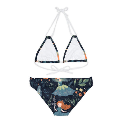 Enchanting Fairy Tale Pattern - Vibrant & Magical Fairies - Strappy Bikini Set (AOP)