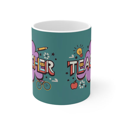 Regalo clásico para profesor de patio escolar de Homeroom Throwback - Taza de cerámica de 11 oz