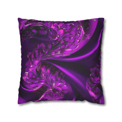 Purple Silk, Spun Polyester Square Pillowcase