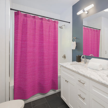 Hot Neon Pink Doll Like: Denim-Inspired, Bold & Bright Fabric - Shower Curtains