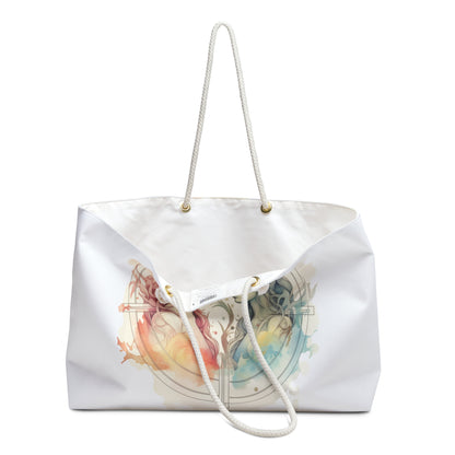 Pastel Gemini Astrology Art - Twins Symbol, Light Color - Weekender Bag