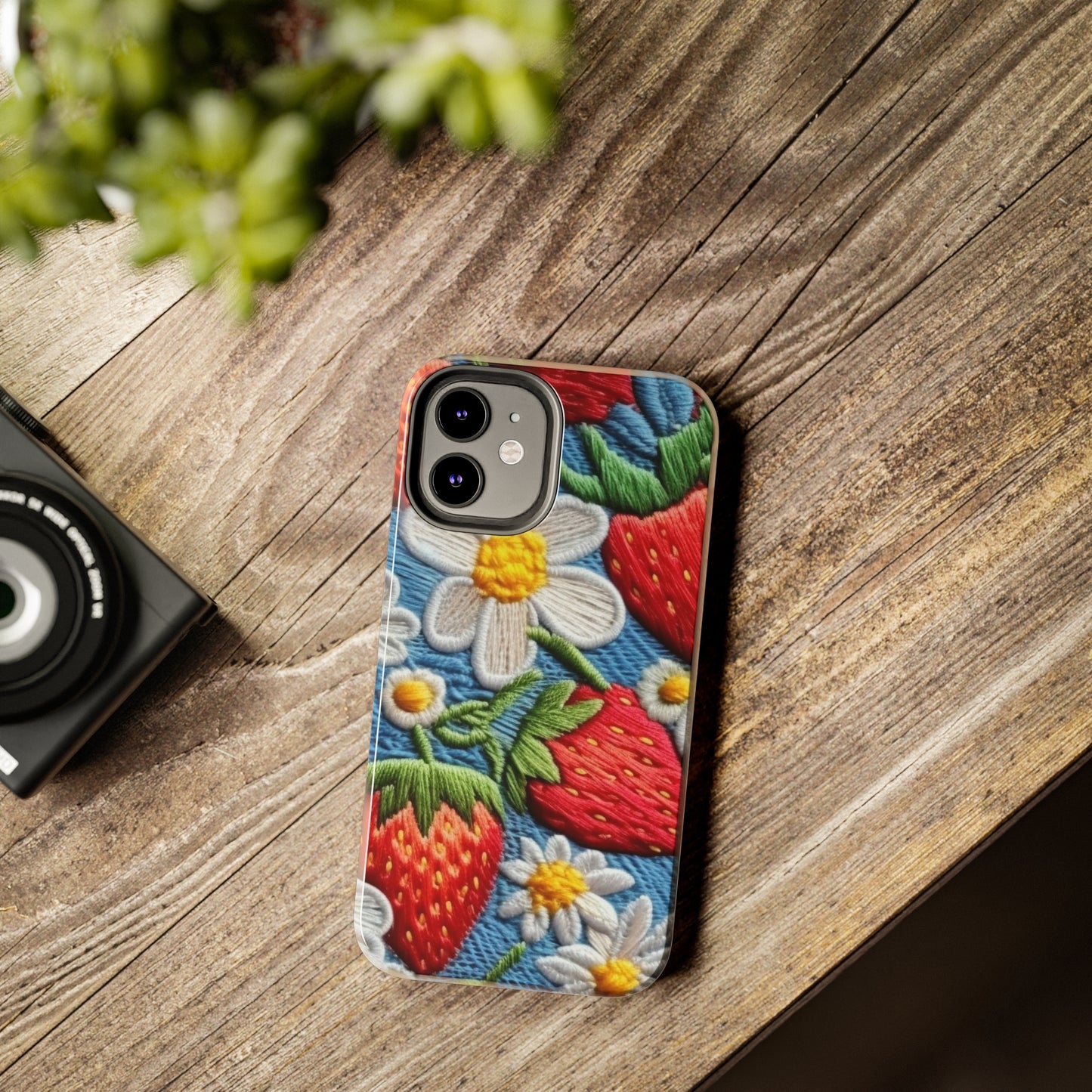 Orchard Berries: Juicy Sweetness from Nature's Garden - Fresh Strawberry Elegance - Tough Phone Cases