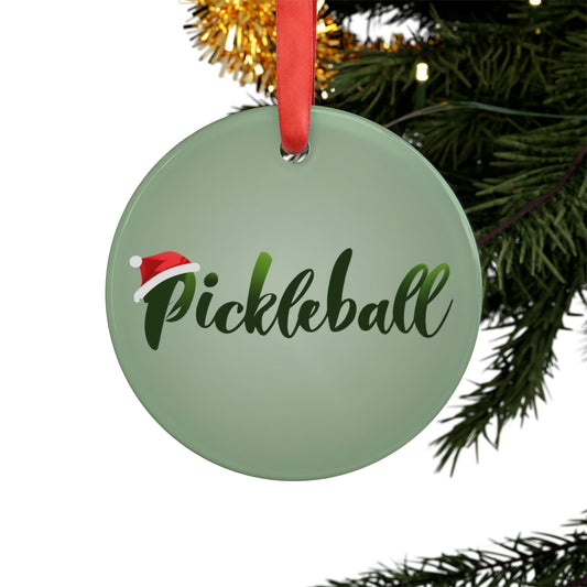 Pickleball Christmas Holiday Season - Acrylic Ornament with Ribbon