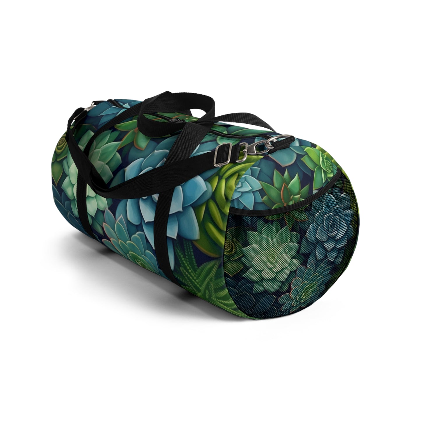 Minimalist Succulent Array - Vibrant Botanical Pattern Duffel Bag