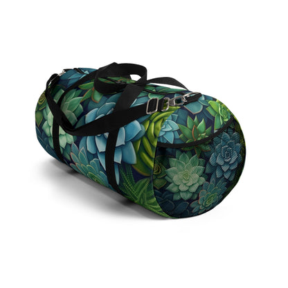 Minimalist Succulent Array - Vibrant Botanical Pattern Duffel Bag